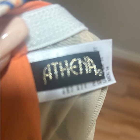 Athena Geometric Blue and Orange Swimsuit - Picture 4 of 5